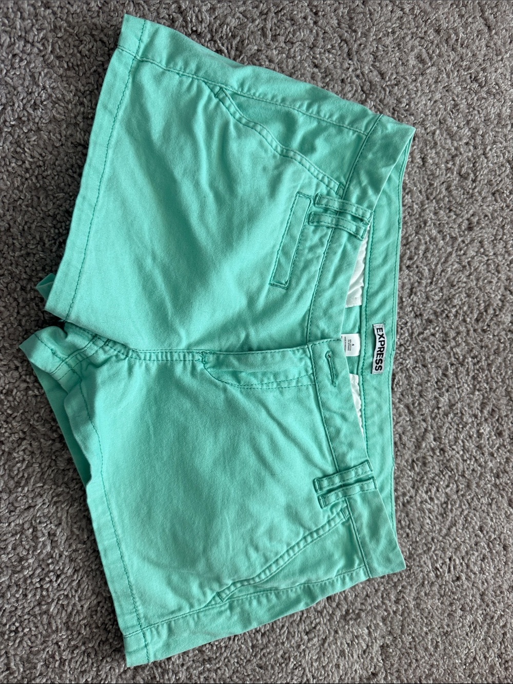 Express Mint Green Mid Rise Women's Shorts